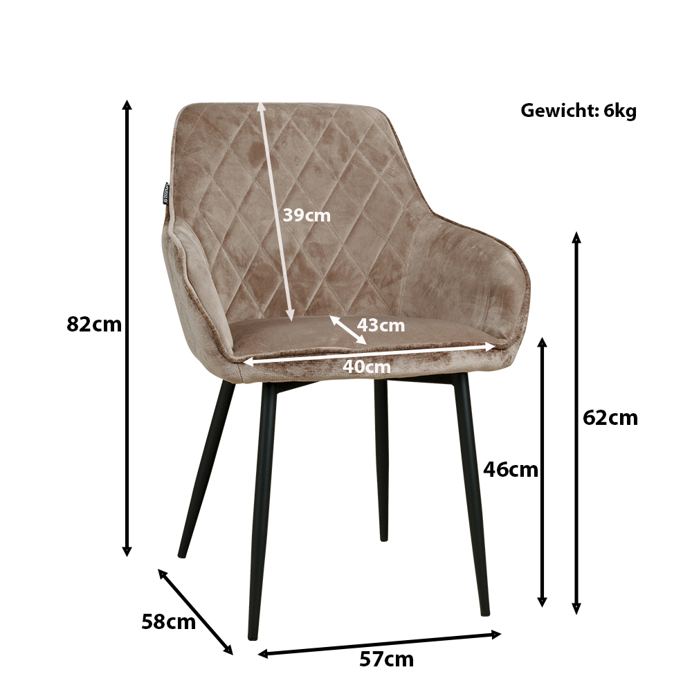 AVISSIMO Esszimmerstuhl Danira