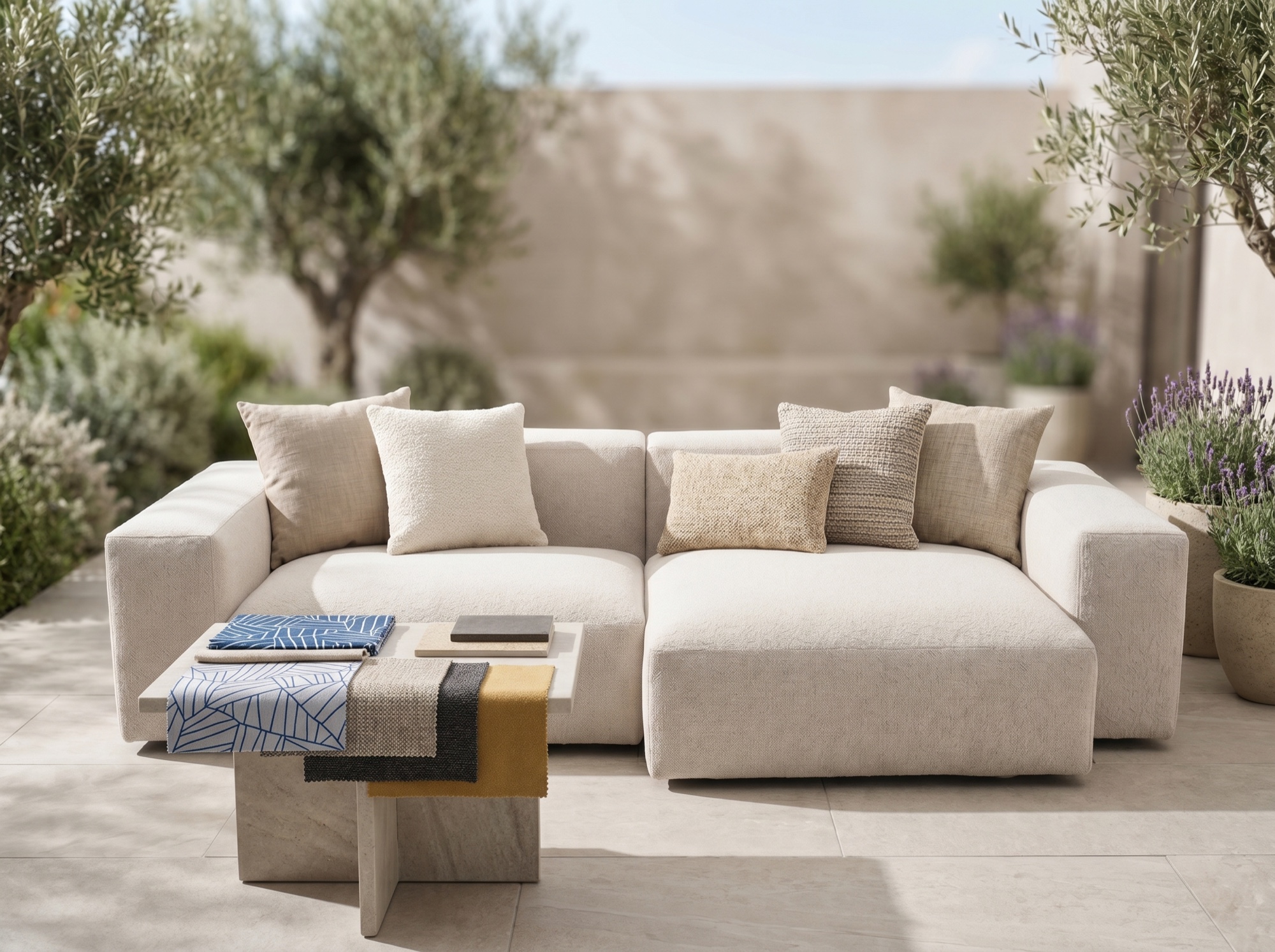 Moduvano Privatkunde Outdoorsofa individuelle Stoffe